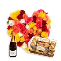 mix flowers with wine